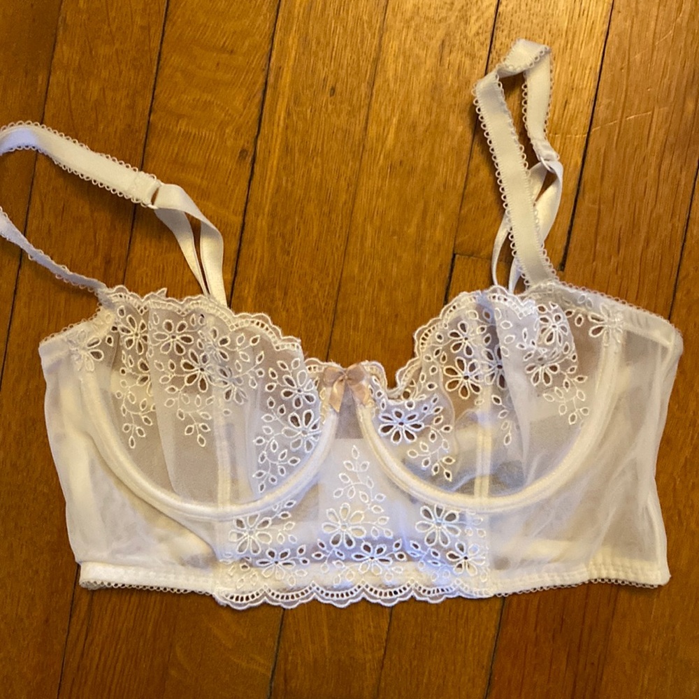 Journelle white balconette bra
